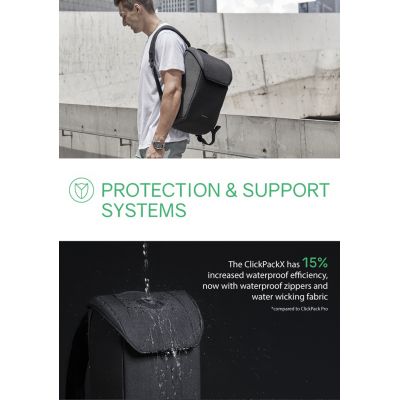 Рюкзак KORIN ClickPack X 45х32х15,5 см, с клапаном, черный-33