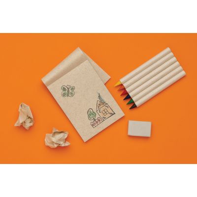 Набор вечных цветных карандашей Micki Infinity GRS с блокнотом и ластиком-5