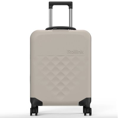 Чемодан складной Rollink Vega 360 55x40x20 см, 4 колеса, серо-бежевый-0