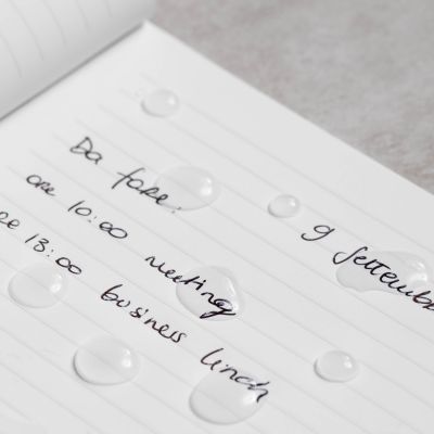 Блокнот линованный Pininfarina из каменной бумаги в твердой обложке, А5, синий-4