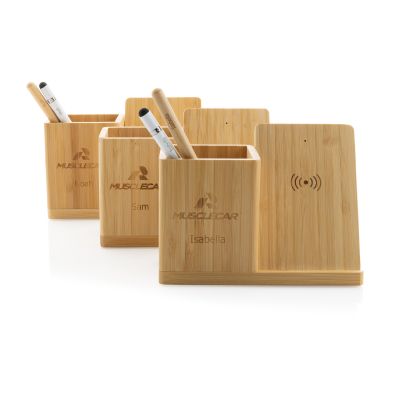 Беспроводная бамбуковая док-станция Calgary, 10 Вт-10