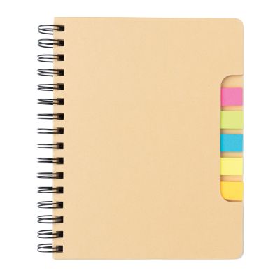 Блокнот на спирали Kraft со стикерами, А5-4