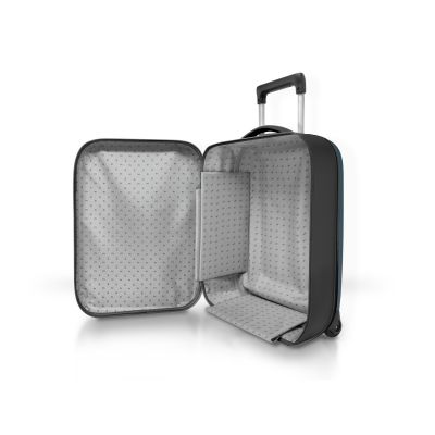 Чемодан складной Rollink Vega II 55x40x20 см, 2 колеса, сине-зеленый-8