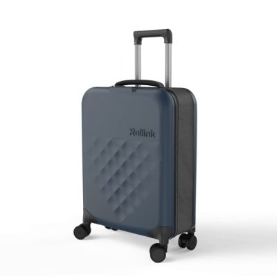 Чемодан складной Rollink Vega 360 55x40x20 см, 4 колеса, серо-синий-8