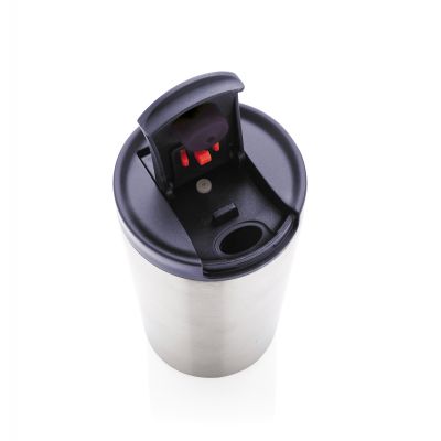 Герметичная вакуумная термокружка с двойными стенками и замком, 300 мл-4