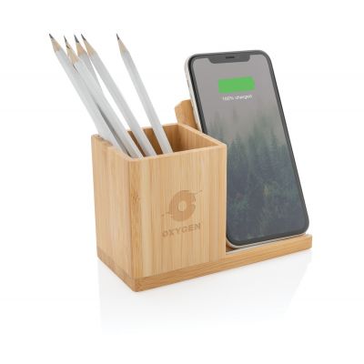 Беспроводная бамбуковая док-станция Calgary, 10 Вт-7