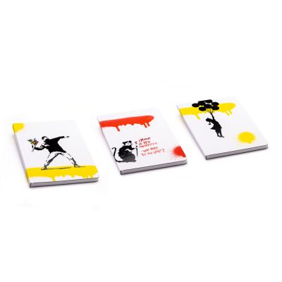 Блокнот линованный Pininfarina Banksy Крыса из каменной бумаги, А5-6