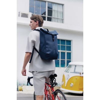 Антикражный водонепроницаемый рюкзак Urban Flap-Top, темно-синий-6