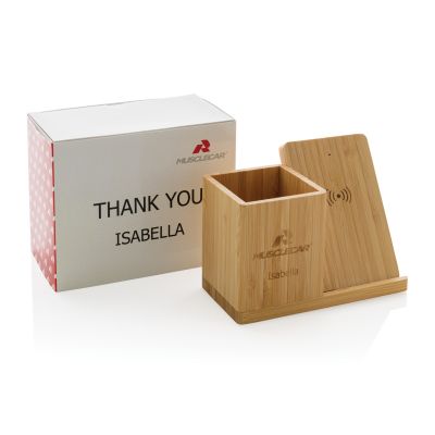 Беспроводная бамбуковая док-станция Calgary, 10 Вт-9