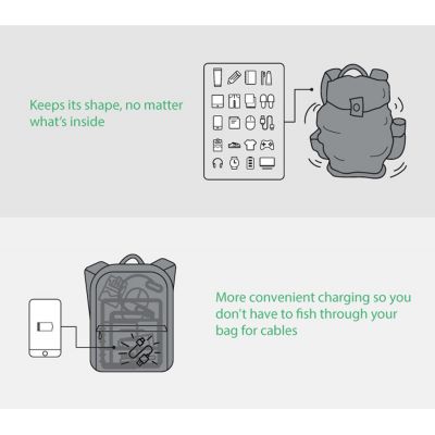 Рюкзак KORIN ClickPack X 45х32х15,5 см, с клапаном, черный-37