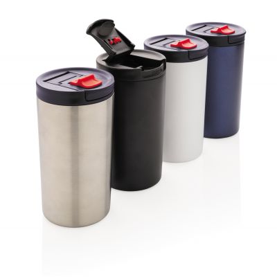 Герметичная вакуумная термокружка с двойными стенками и замком, 300 мл-6