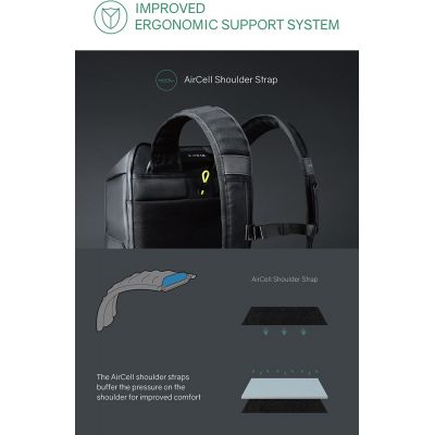 Рюкзак KORIN FlipPack 47х30х17 см, зеленый/черный-21