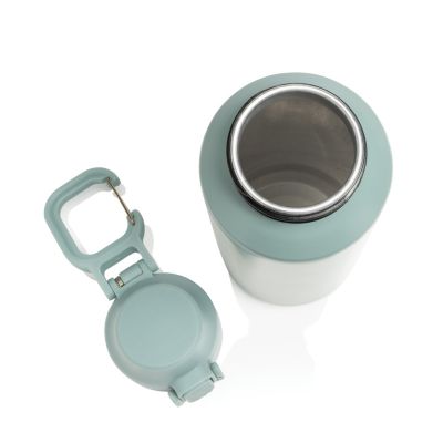 Спортивная бутылка Via из переработанной стали RCS с карабином, 600 мл-8