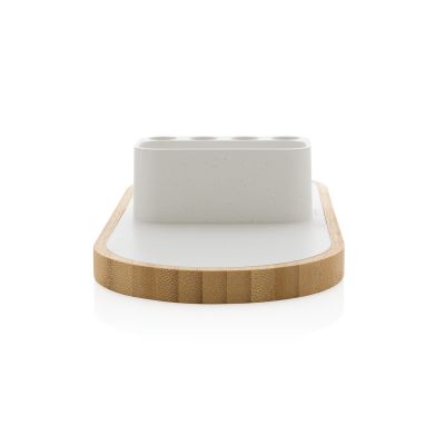 Док-станция Ontario 2-в-1 с органайзером из переработанного пластика RCS, 10 Вт-4