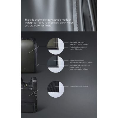 Рюкзак KORIN FlipPack 47х30х17 см, зеленый/черный-20