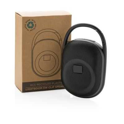 Беспроводная колонка Lightboom из переработанного пластика RCS с карабином, 5 Вт-10