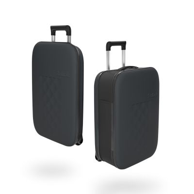 Чемодан складной Rollink Vega II 55x40x20 см, 2 колеса, серо-синий-2