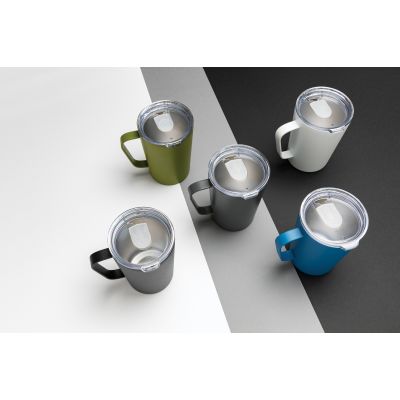 Термокружка из переработанной нержавеющей стали с ручкой (стандарт RCS), 420 мл-9