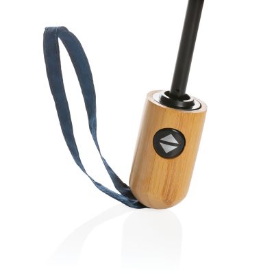 Автоматический зонт Impact из RPET AWARE™ с бамбуковой ручкой, d94 см-3