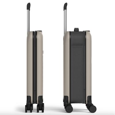 Чемодан складной Rollink Vega 360 55x40x20 см, 4 колеса, серо-бежевый-2