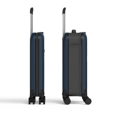 Чемодан складной Rollink Vega 360 55x40x20 см, 4 колеса, серо-синий-1