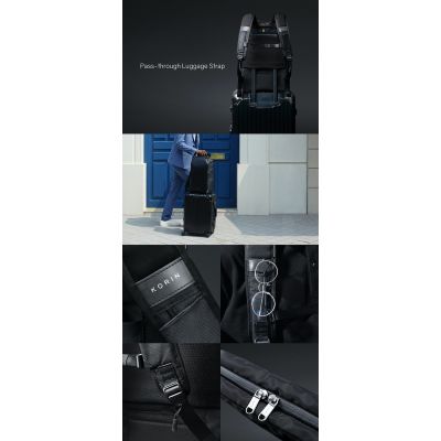 Рюкзак KORIN FlipPack 47х30х17 см, черный-26