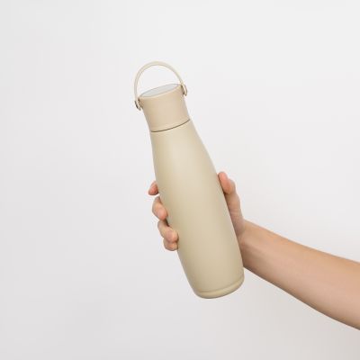 Термобутылка вакуумная герметичная Боска (Bosca), бежевая-12