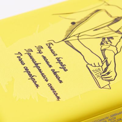 Внешний аккумулятор Ларго PD (Largo PD) 5000mAh с функцией беспроводной зарядки 15W, желтый-13