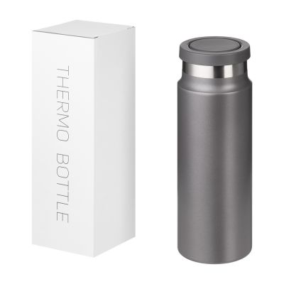 Термобутылка вакуумная герметичная Allegra, серая-9