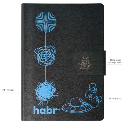 Ежедневник Vetro недатированный, черный-7