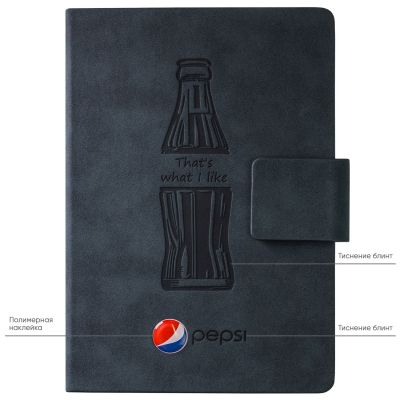 Ежедневник Portobello Trend, Ritz, недатированный, синий, твердая обложка, срез-фольга/темно-синий-5