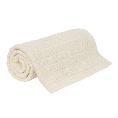 Плед Фадо (Fado) вязаный, бежевый (без подарочной коробки)-3