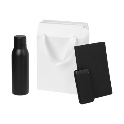 Подарочный набор Sorento, черный (термобутылка, ежедневник, аккумулятор)-0
