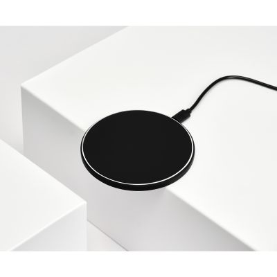 Беспроводное зарядное устройство с подсветкой 15W Auris, черное-8