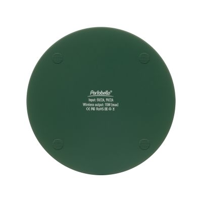 Беспроводное зарядное устройство с подсветкой 15W Auris, зеленое-7