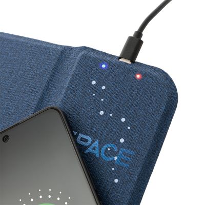 Коврик для мыши с беспроводным зарядным устройством 15W Онор (Honor), синий-10