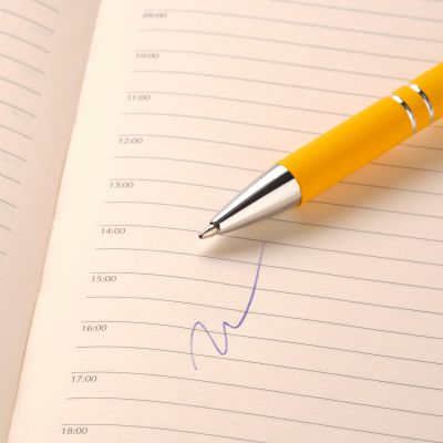 Шариковая ручка Alpha, желтая-4