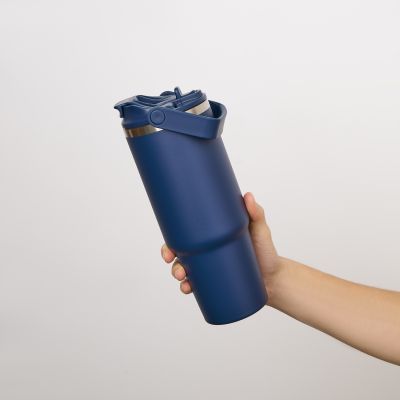 Термокружка вакуумная Монтана (Montana), синяя-11