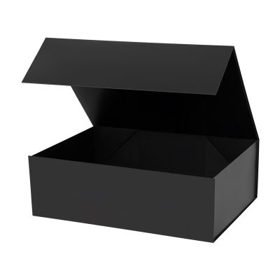 Подарочная коробка-трансформер средняя, черная-0