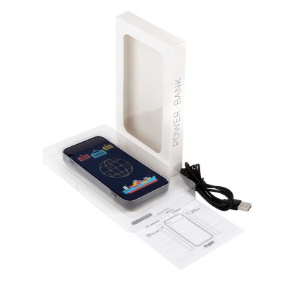 Внешний аккумулятор с подсветкой Старлайт Плюс PB (Starlight Plus PB) 10000 mAh, синий-5