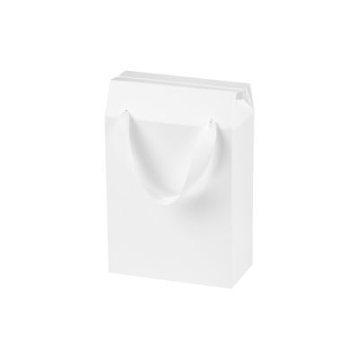 Подарочная коробка-пакет универсальная малая, белая, 186х100х277 мм-0