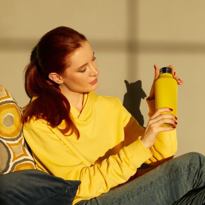 Термобутылка вакуумная герметичная Asti, желтая-6