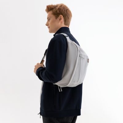 Сумка через плечо (cross body) Бостон (Boston), серая-7