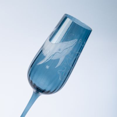 Бокал для шампанского Тоскана (Toscana), синий-11