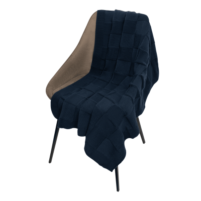 Плед Cella Soft вязаный, 160*90 см, синий-0