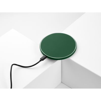 Беспроводное зарядное устройство с подсветкой 15W Auris, зеленое-8