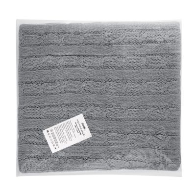 Плед Фадо (Fado) вязаный, серый (без подарочной коробки)-11