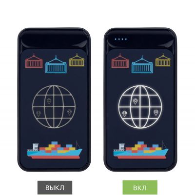 Внешний аккумулятор с подсветкой Starlight Plus PB 10000 mAh, синий-7