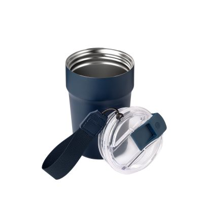 Термокружка вакуумная Monaco, синяя-3