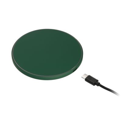 Беспроводное зарядное устройство с подсветкой 15W Auris, зеленое-6